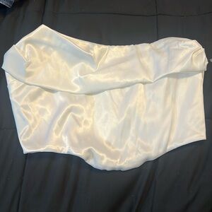 * NEW * White Corset Cropped Top